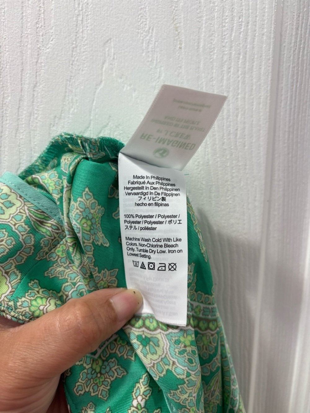 J Crew Collection Skirt Ratti Aqua Mint Green Paisley Sarong Midi AW492 Size 00 - Picture 3 of 4